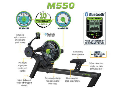 Dynamic Fluid M550 Rower - M550