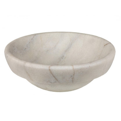 Eden Bath Echo Bowl Shaped Vessel Sink - Honed White Marble