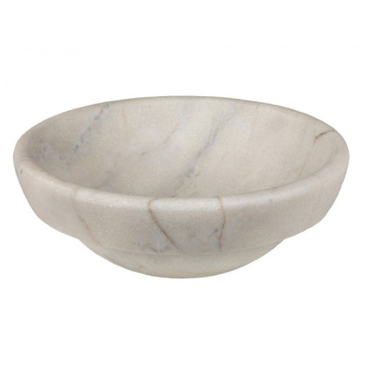 Eden Bath Echo Bowl Shaped Vessel Sink - Honed White Marble