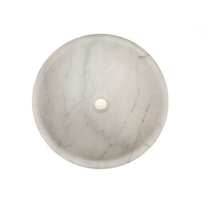 Eden Bath Echo Bowl Shaped Vessel Sink - Honed White Marble