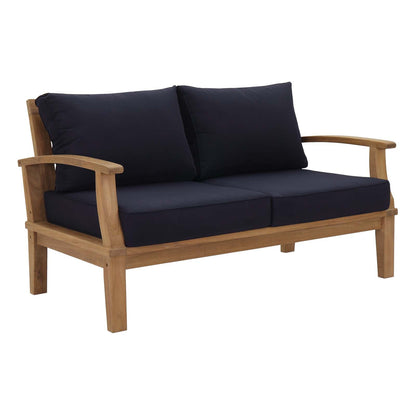 Modway Furniture Marina 4 Piece Outdoor Patio Teak Set by Modway – EEI-1469-NAT-GRY-SET