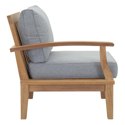 Modway Furniture Marina 5 Piece Outdoor Patio Teak Set by Modway – EEI-1477-NAT-GRY-SET