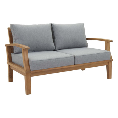 Modway Furniture Marina 7 Piece Outdoor Patio Teak Set by Modway – EEI-1486-NAT-GRY-SET