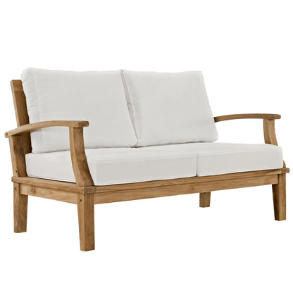 Modway Furniture Marina 7 Piece Outdoor Patio Teak Set by Modway – EEI-1486-NAT-GRY-SET