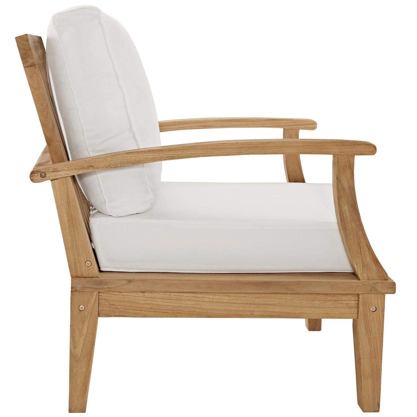 Modway Furniture Marina 3 Piece Outdoor Patio Teak Set – EEI-1487-NAT-GRY-SET