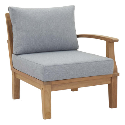 Modway Furniture Marina 10 Piece Outdoor Patio Teak Set by Modway - EEI-1489-NAT-GRY-SET