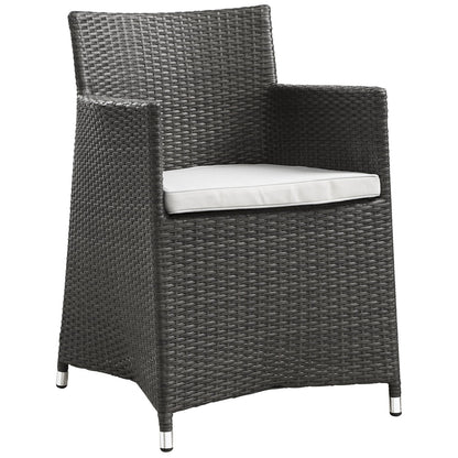 Modway Furniture Junction 7 Piece Outdoor Patio Dining Set by Modway - EEI-1750-BRN-WHI-SET