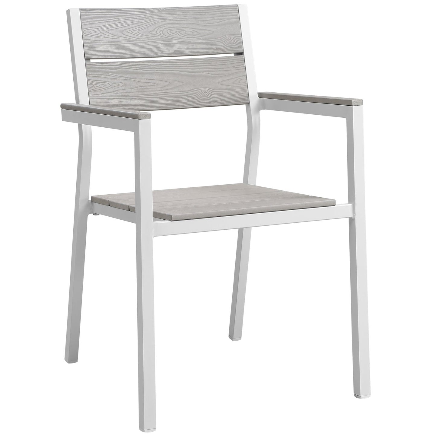 Modway Furniture Maine 5 Piece Outdoor Patio Dining Set - EEI-1761-WHI-LGR-SET