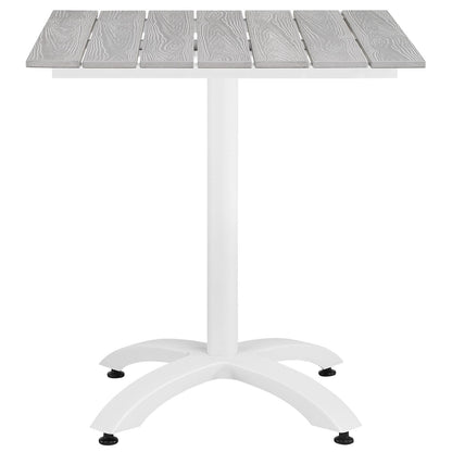 Modway Furniture Maine 5 Piece Outdoor Patio Dining Set - EEI-1761-WHI-LGR-SET