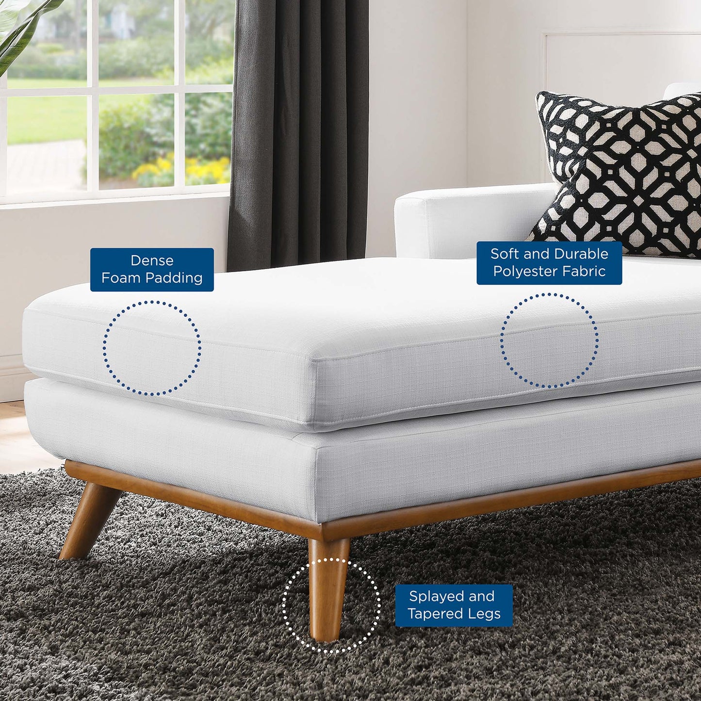 Modway Furniture Engage Left-Facing Upholstered Fabric Chaise - EEI-1793-DOR