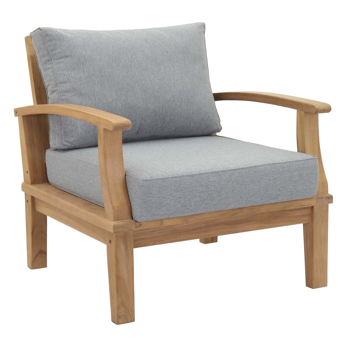 Modway Furniture Marina 8 Piece Outdoor Patio Teak Set by Modway – EEI-1817-NAT-GRY-SET