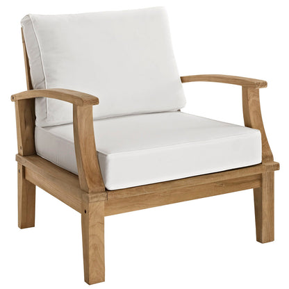 Modway Furniture Marina 4 Piece Outdoor Patio Teak Set by Modway – EEI-1818-NAT-GRY-SET
