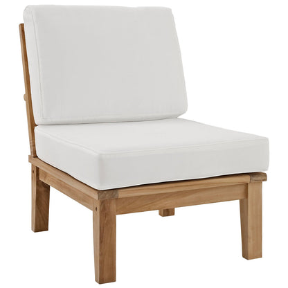 Modway Furniture Marina 3 Piece Outdoor Patio Teak Set by Modway - EEI-1820-NAT-GRY-SET