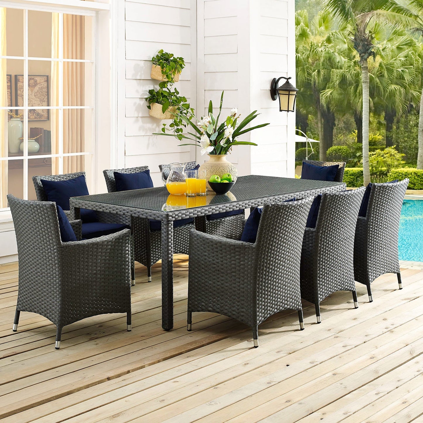 Modway Sojourn 82" Outdoor Patio Dining Table