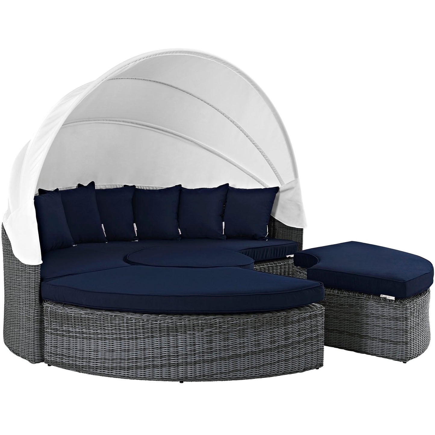 Modway Furniture Summon Canopy Outdoor Patio Sunbrella Daybed by Modway - EEI-1997-GRY-NAV-SET