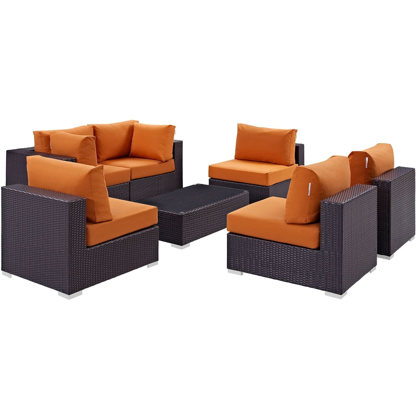 Modway Furniture Convene 7 Piece Outdoor Patio Sectional Set by Modway – EEI-2164-EXP-BEI-SET