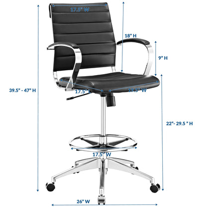 Modway Furniture Jive Drafting Chair - EEI-2236-BLK