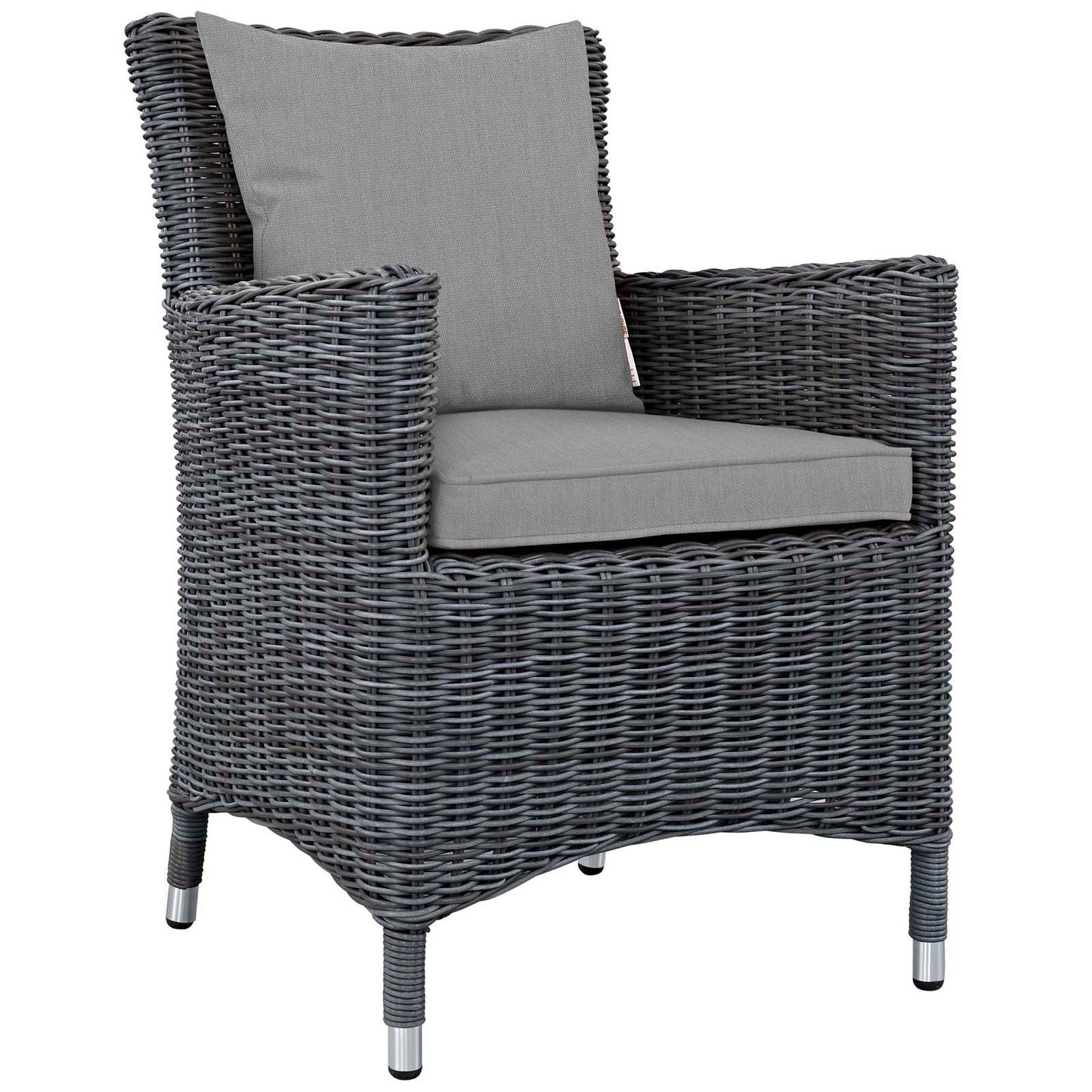 Modway Furniture Summon 2 Piece Outdoor Patio Sunbrella Dining Set - EEI-2313-GRY-BEI-SET