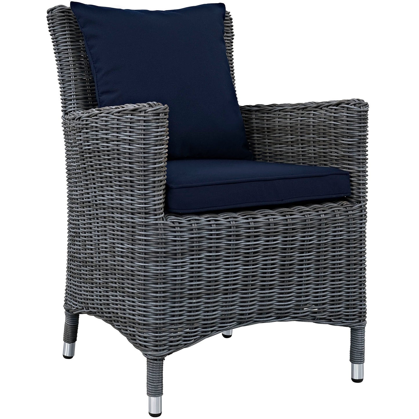 Modway Furniture Summon 2 Piece Outdoor Patio Sunbrella Dining Set - EEI-2313-GRY-BEI-SET