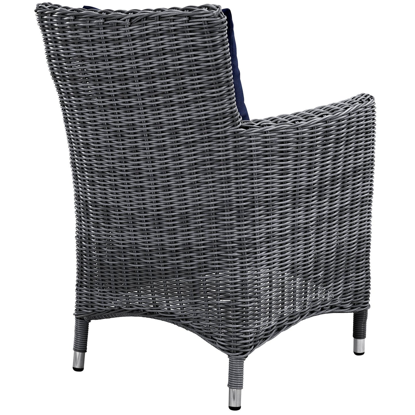 Modway Furniture Summon 2 Piece Outdoor Patio Sunbrella Dining Set - EEI-2313-GRY-BEI-SET