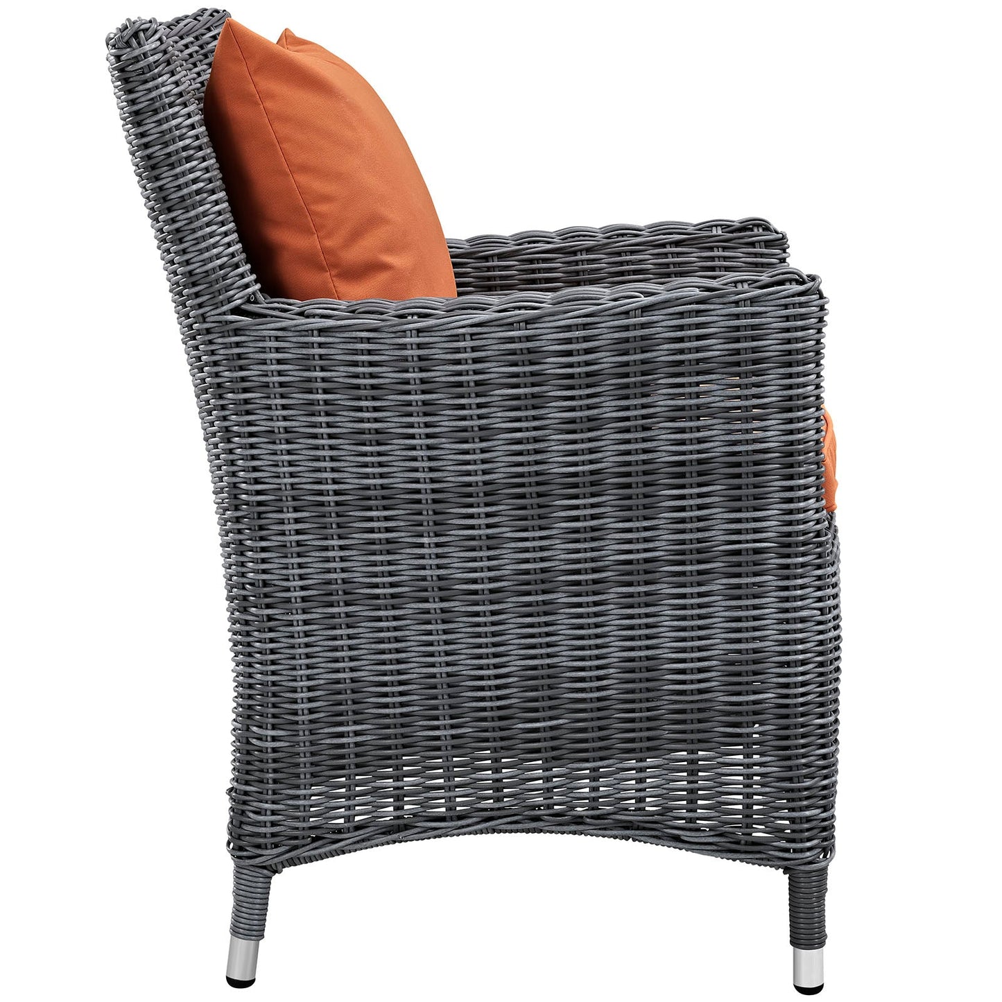Modway Furniture Summon 2 Piece Outdoor Patio Sunbrella Dining Set - EEI-2313-GRY-BEI-SET