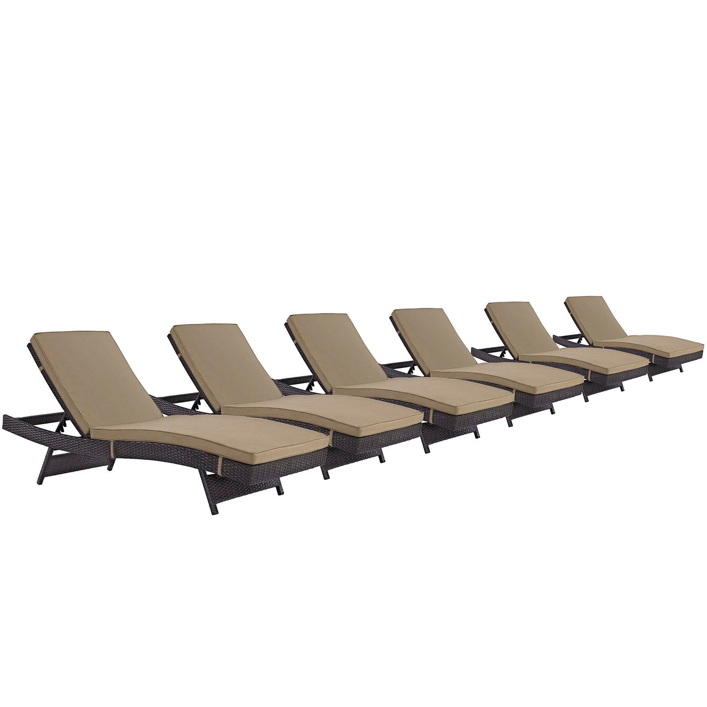 Modway Furniture Convene Chaise Outdoor Patio Set of 6 by Modway - EEI-2430-EXP-ORA-SET