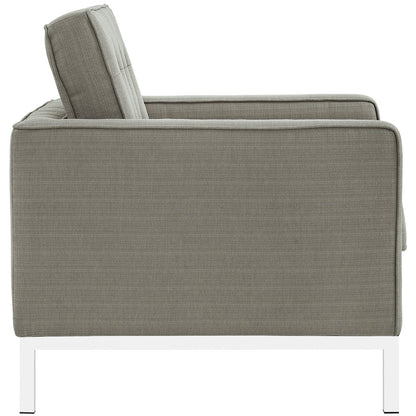 Modway furniture Loft Armchairs Upholstered Fabric Set of 2 - EEI-2440-LGR-SET