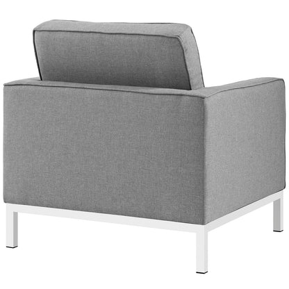 Modway furniture Loft Armchairs Upholstered Fabric Set of 2 - EEI-2440-LGR-SET