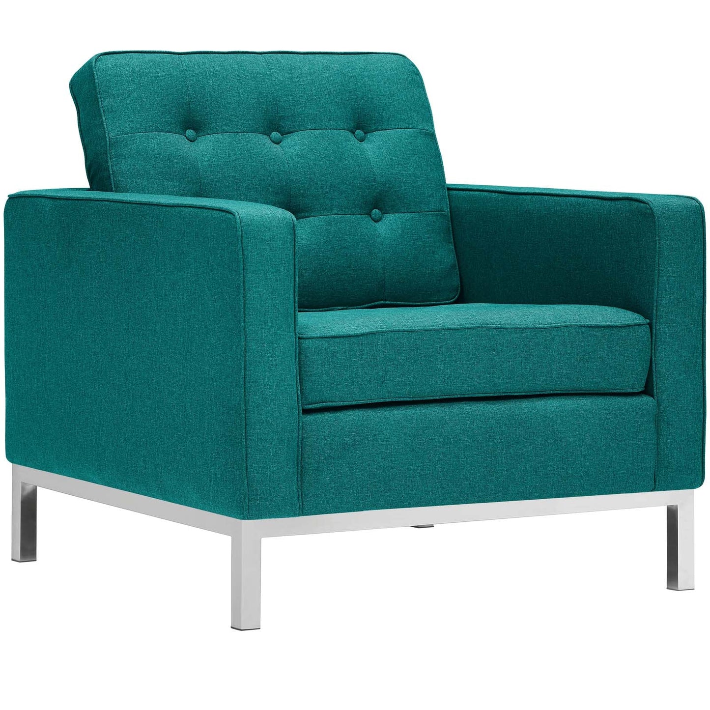 Modway furniture Loft Armchairs Upholstered Fabric Set of 2 - EEI-2440-LGR-SET