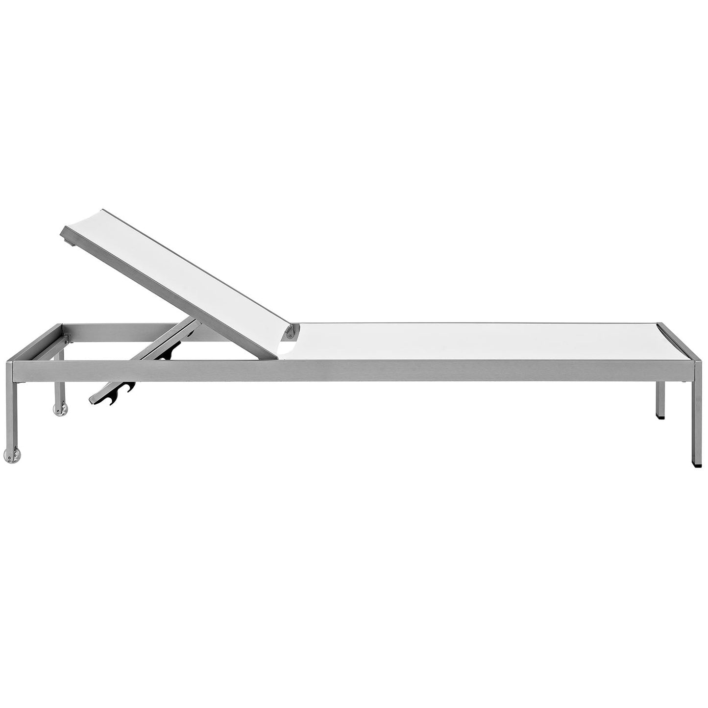 Modway Furniture Shore Chaise Outdoor Patio Aluminum Set of 4 – EEI-2473-SLV-BLK-SET