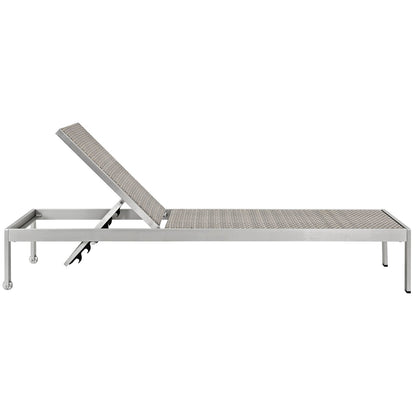 Modway Furniture Shore 2 Piece Outdoor Patio Set - EEI-2475-SLV-GRY-SET