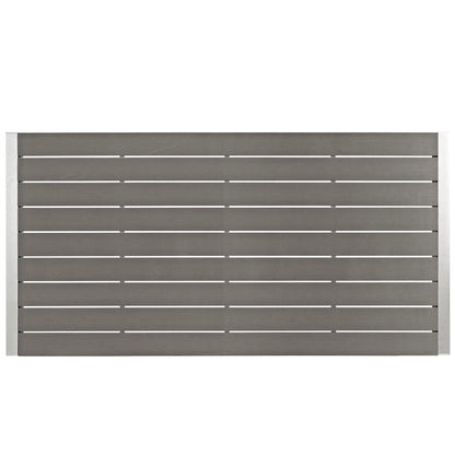 Modway Furniture Shore 5 Piece Outdoor Patio Aluminum Dining Set – EEI-2482-SLV-BLK-SET