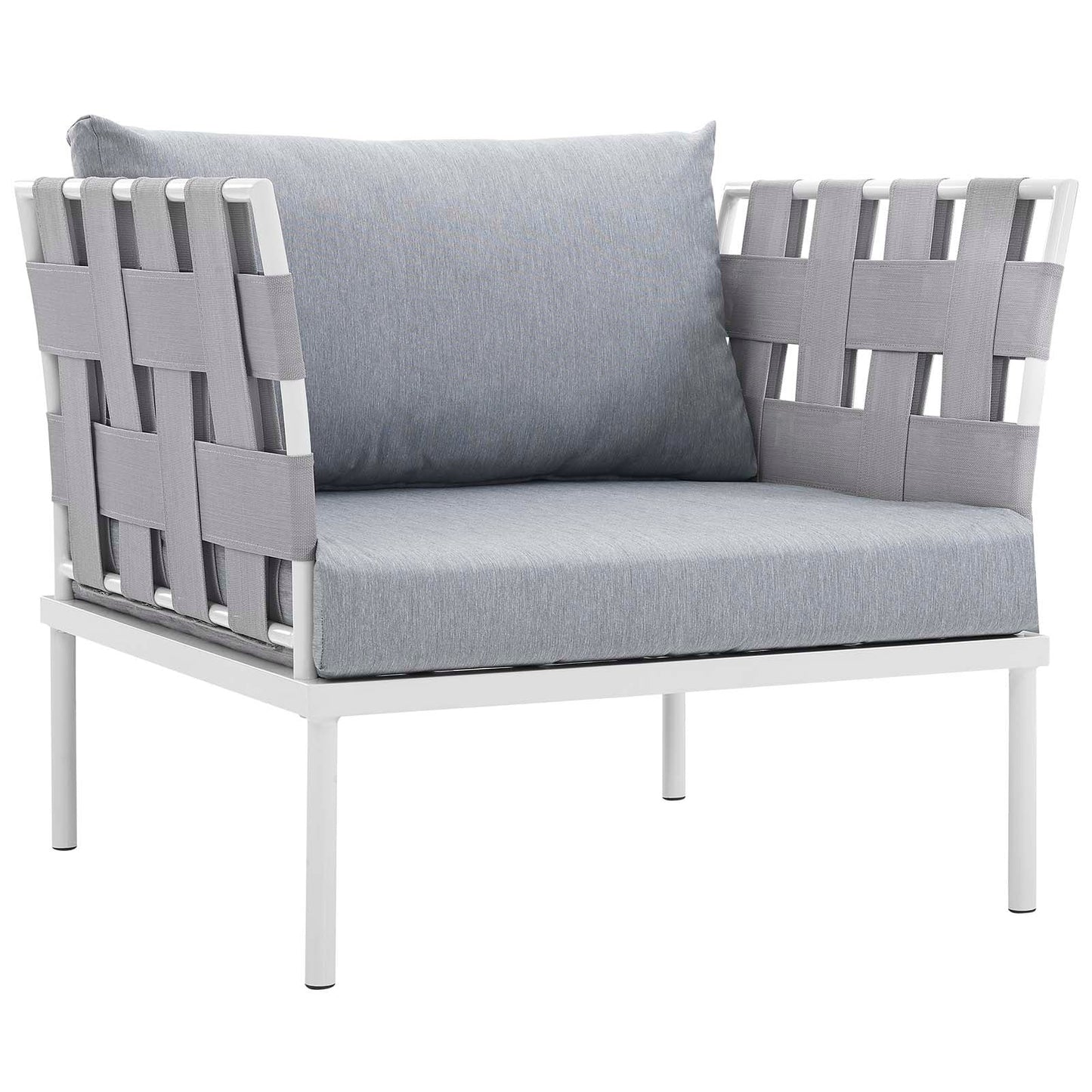 Modway Furniture Harmony 7 Piece Outdoor Patio Aluminum Sectional Sofa Set by Modway - EEI-2620-WHI-BEI-SET