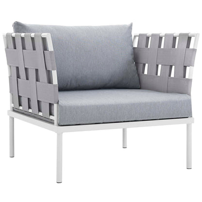 Modway Furniture Harmony 7 Piece Outdoor Patio Aluminum Sectional Sofa Set by Modway - EEI-2620-WHI-BEI-SET