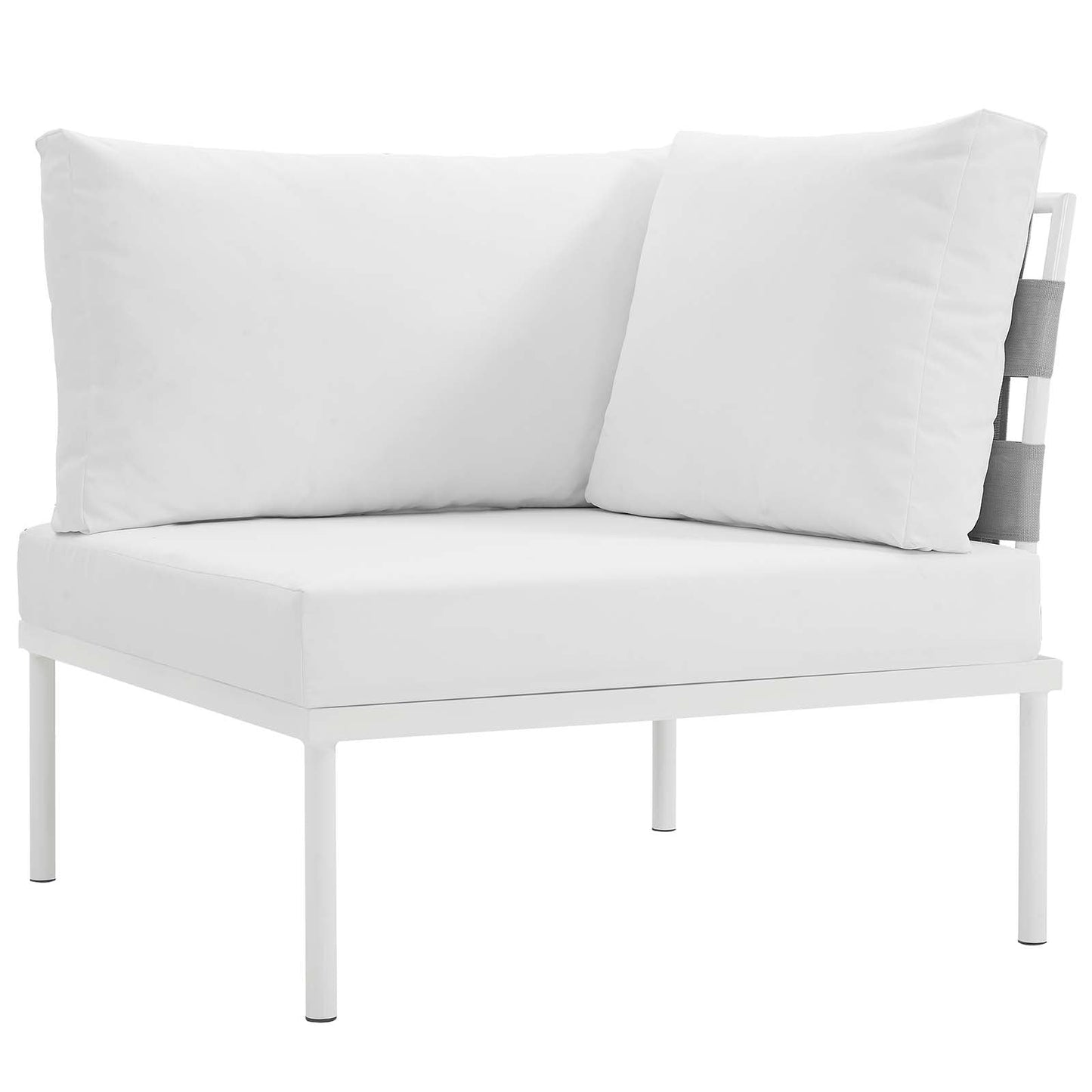 Modway Furniture Harmony 7 Piece Outdoor Patio Aluminum Sectional Sofa Set by Modway - EEI-2620-WHI-BEI-SET