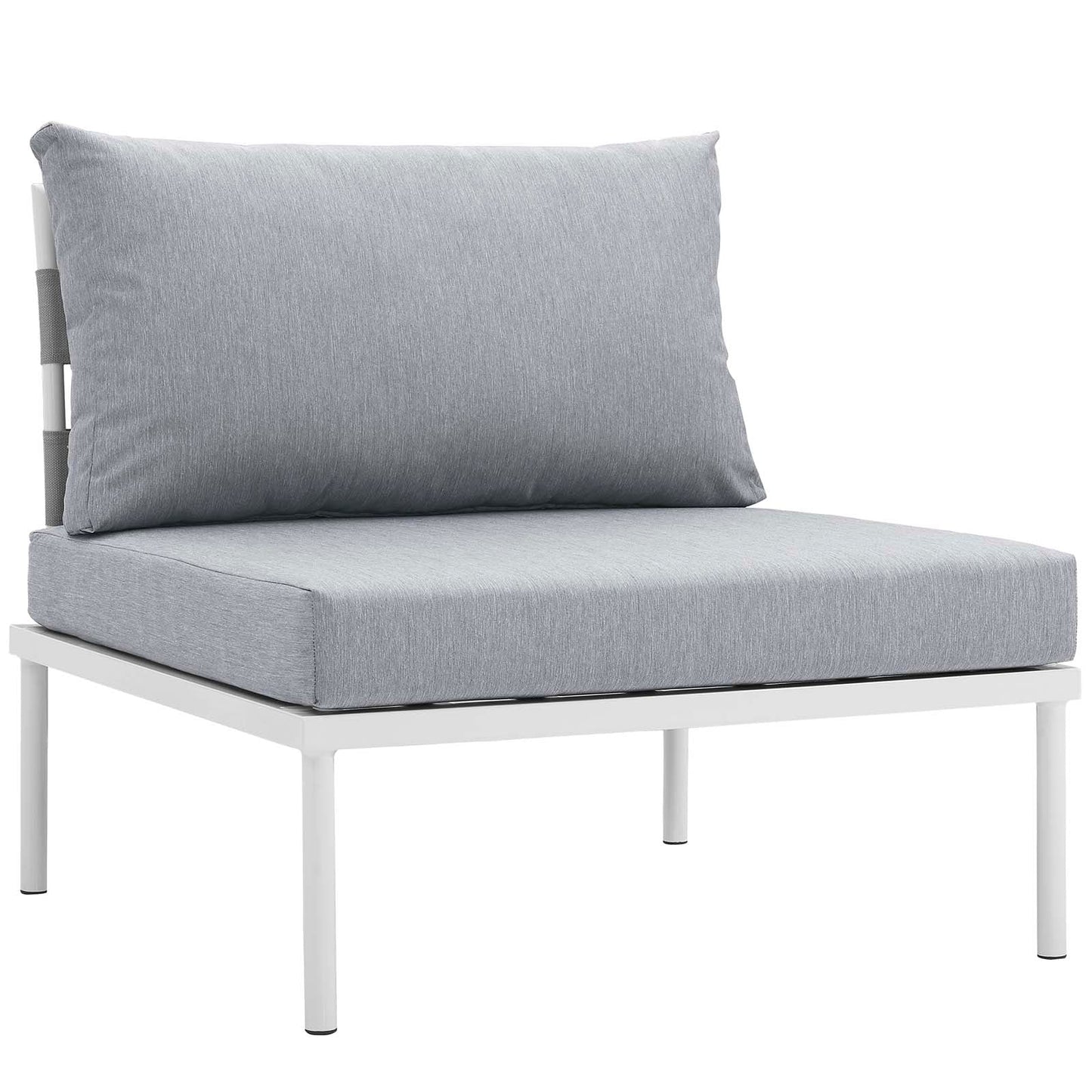 Modway Furniture Harmony 6 Piece Outdoor Patio Aluminum Sectional Sofa Set by Modway - EEI-2627-WHI-BEI-SET