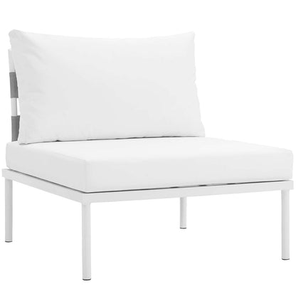 Modway Furniture Harmony 6 Piece Outdoor Patio Aluminum Sectional Sofa Set by Modway - EEI-2627-WHI-BEI-SET