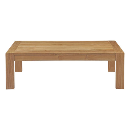 Modway furniture Upland 3 Piece Outdoor Patio Teak Set - EEI-3114-NAT-WHI-SET
