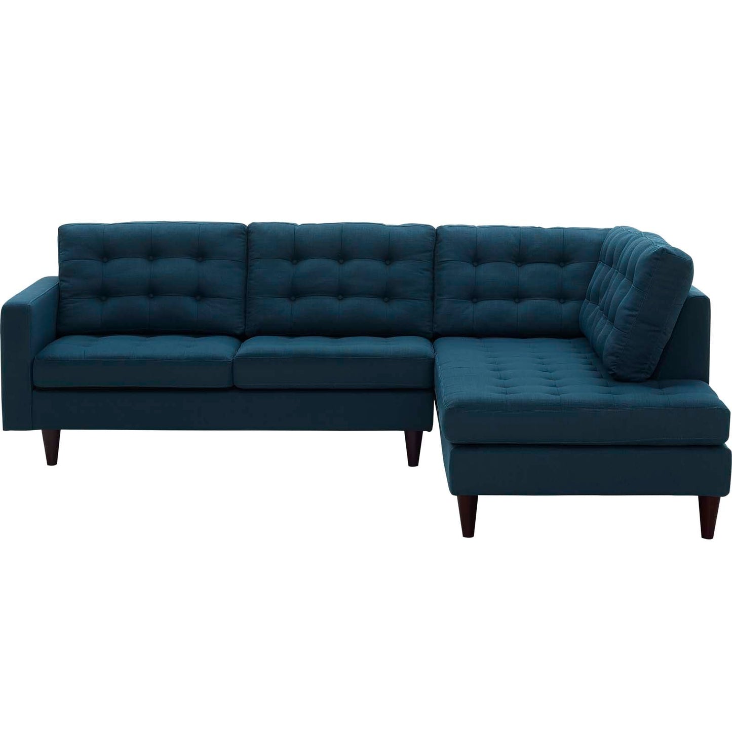 Modway furniture Empress 2 Piece Upholstered Fabric Right Facing Bumper Sectional - EEI-2797-AZU