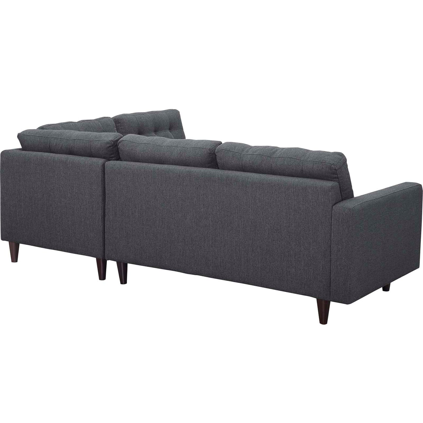 Modway furniture Empress 2 Piece Upholstered Fabric Right Facing Bumper Sectional - EEI-2797-AZU