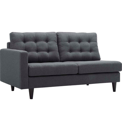 Modway furniture Empress 2 Piece Upholstered Fabric Right Facing Bumper Sectional - EEI-2797-AZU