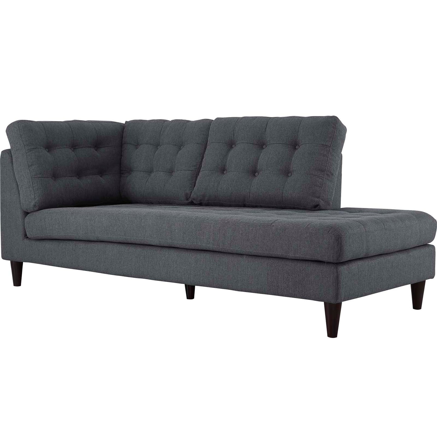 Modway furniture Empress 2 Piece Upholstered Fabric Right Facing Bumper Sectional - EEI-2797-AZU