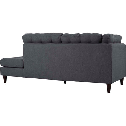 Modway furniture Empress 2 Piece Upholstered Fabric Right Facing Bumper Sectional - EEI-2797-AZU