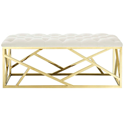 Modway furniture Intersperse Bench - EEI-2847-GLD-IVO
