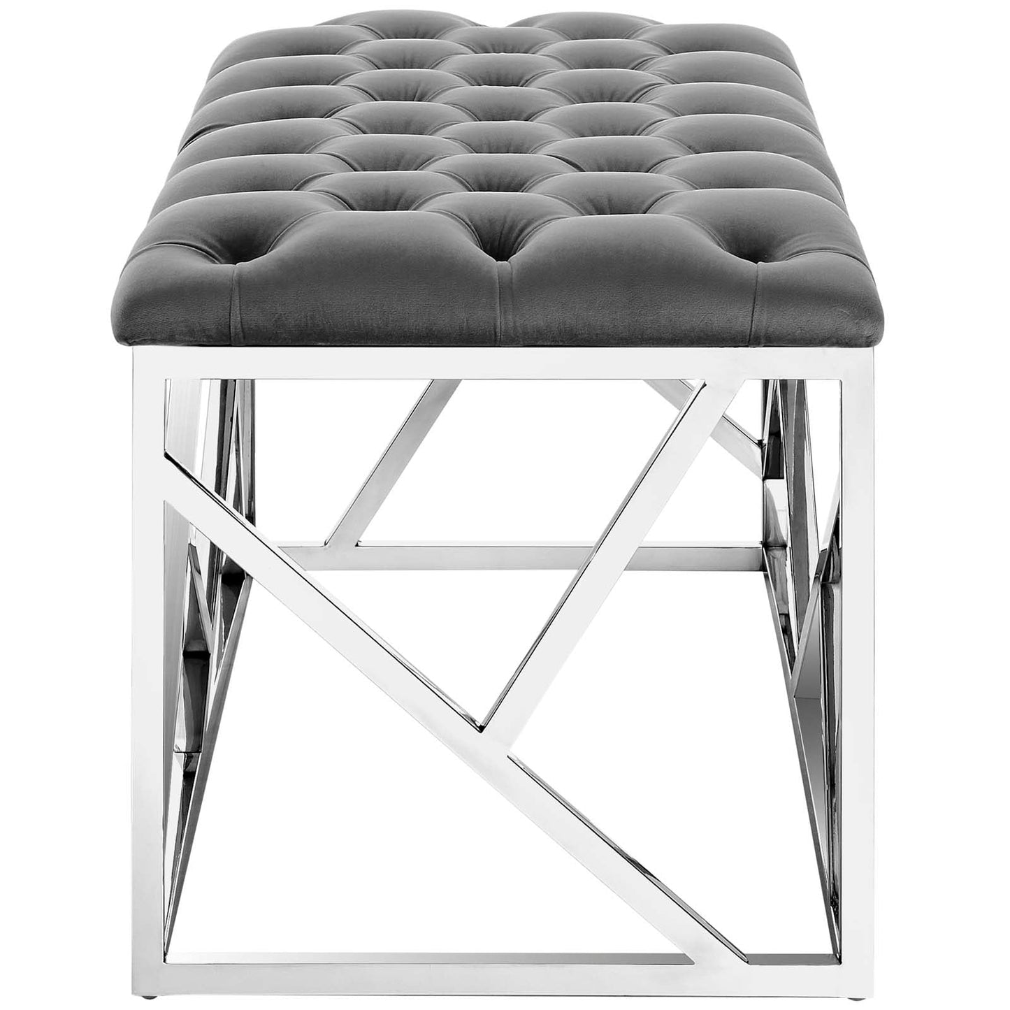 Modway Furniture Intersperse Bench - EEI-2867-SLV-SEA