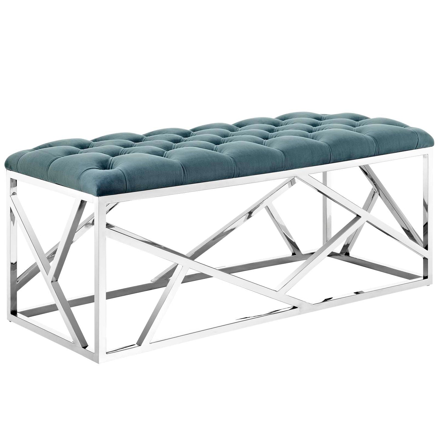 Modway Furniture Intersperse Bench - EEI-2867-SLV-SEA