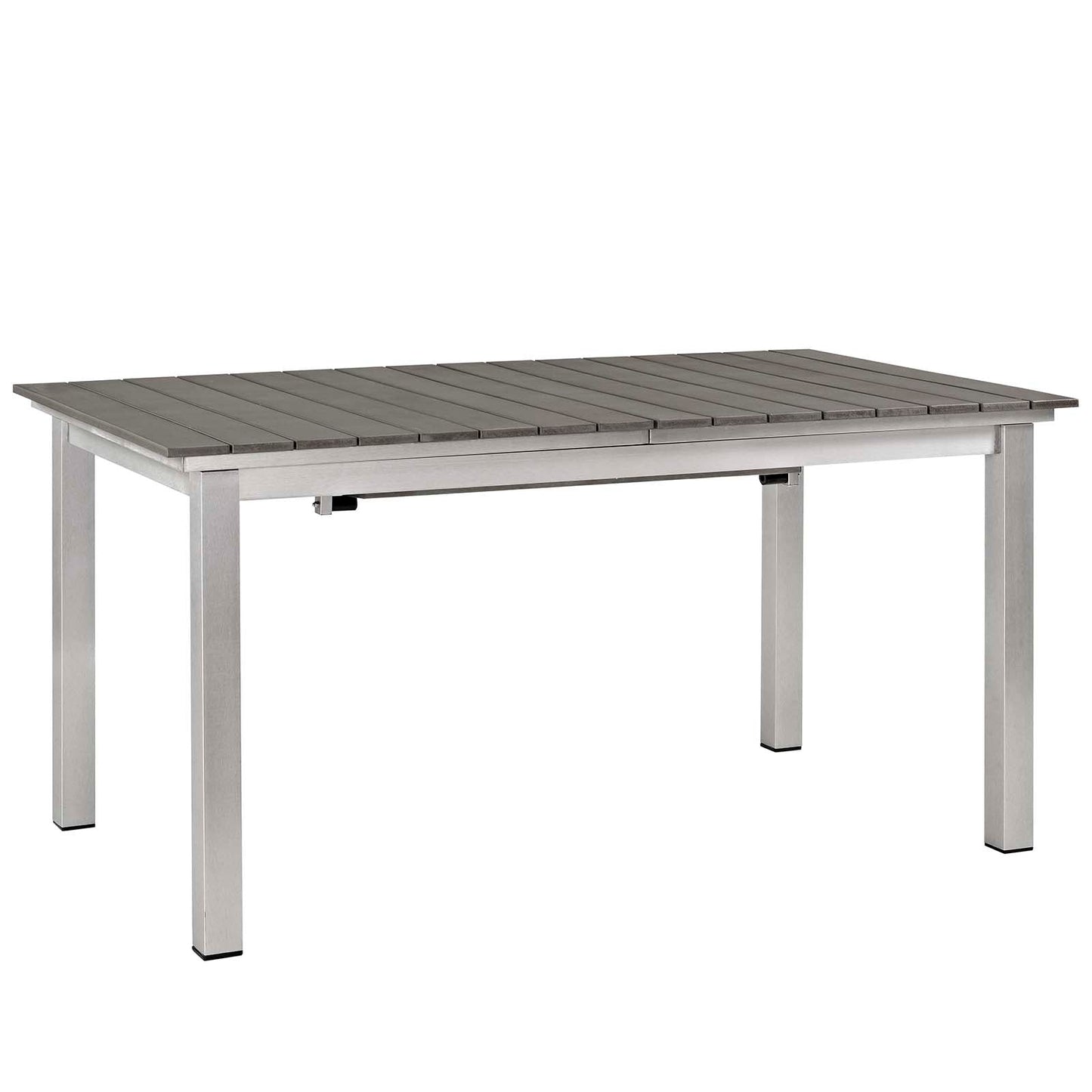 Modway Furniture Shore 7 Piece Outdoor Patio Aluminum Dining Set – EEI-3200-SLV-BLK-SET