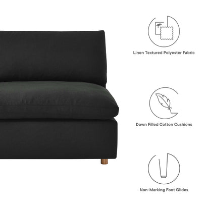 Modway Furniture Commix 8-Piece Down Filled Overstuffed Sectional Sofa by Modway - EEI-3363-BLK