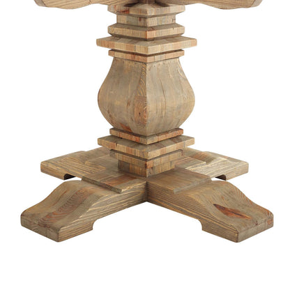 Modway Furniture Column 47" Round Pine Wood Dining Table - EEI-3491-BRN