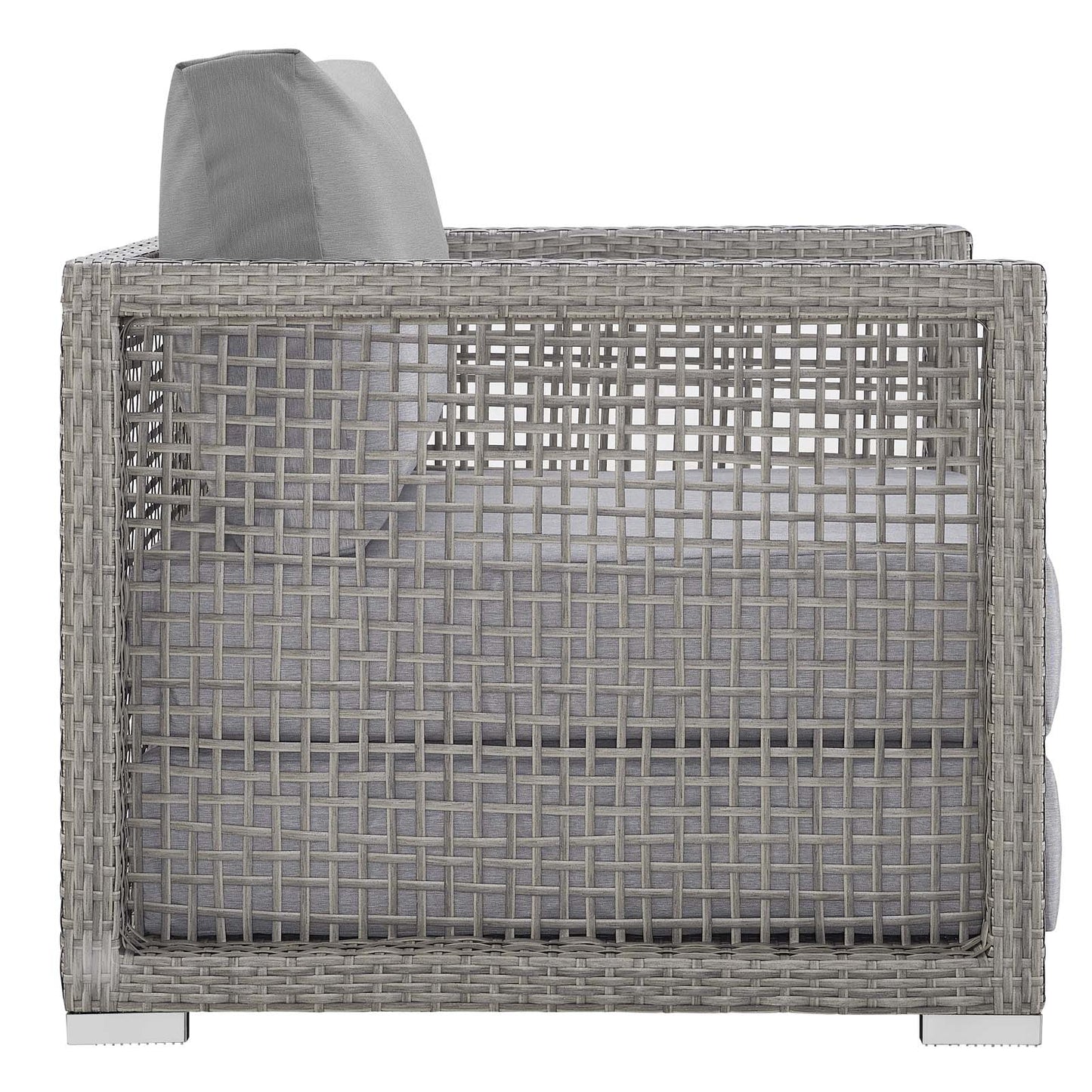 Modway Furniture Aura 3 Piece Outdoor Patio Wicker Rattan Set – EEI-3595-GRY-GRY-SET